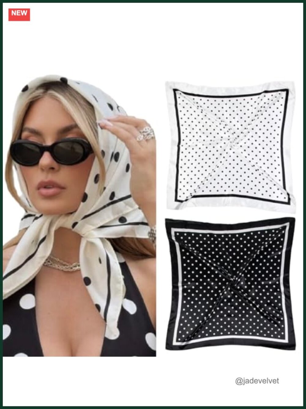 Silk Blend Head Scarf Women Hair Wrap Bandana 35x35